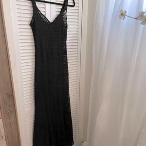 Free people black lace maxi dress